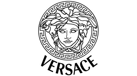 history of versace brand|Versace black and white logo.